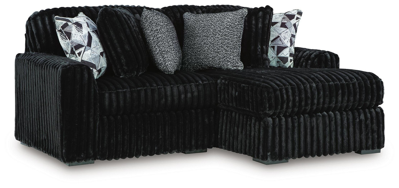 Ashley Midnight-Madness Onyx 2-Piece Sectional with Chaise 98103