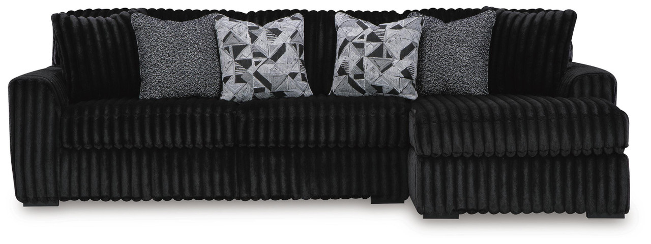 Ashley Midnight-Madness Chocolate 2-Piece Sectional Sofa with