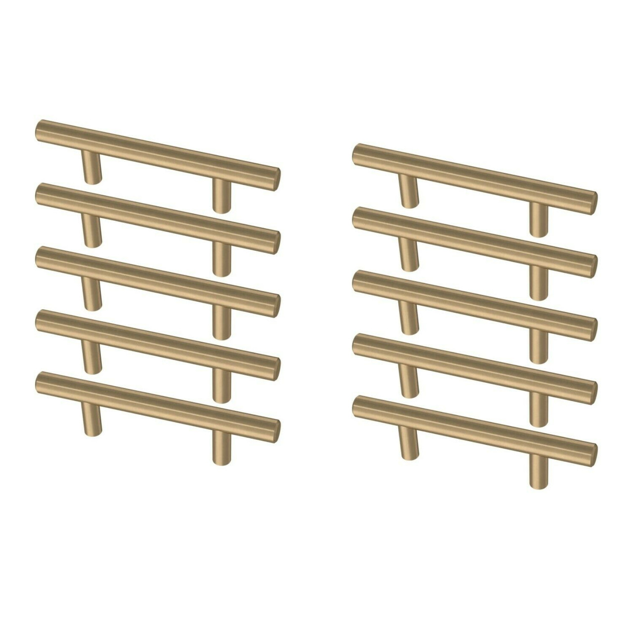 Set Of Ten Franklin Brass Steel Bar 3” Center to Center Pulls – Champagne  Bronze Bargains and Buyouts