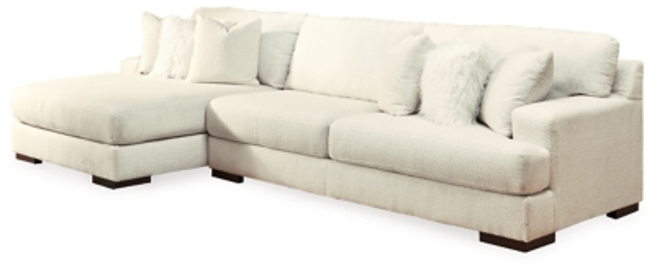 Ashley Zada Ivory 2-Piece Sectional with Chaise 52204/17/66 on sale at  Bargains and Buyouts