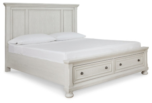 Ashley Robbinsdale Antique White Queen Panel Storage Bed