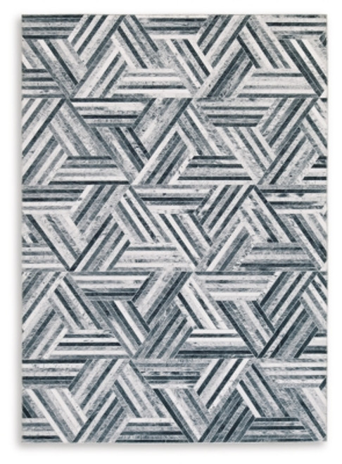 Ashley Adalock Gray Cream 5' x 7' Rug