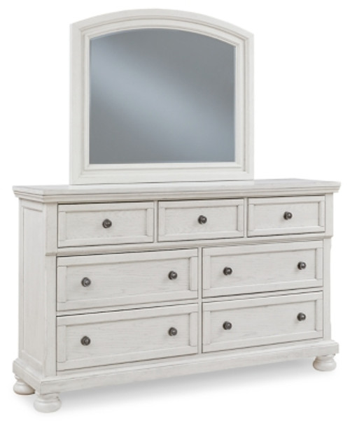 Ashley Robbinsdale Antique White 6 Drawer Dresser and Mirror