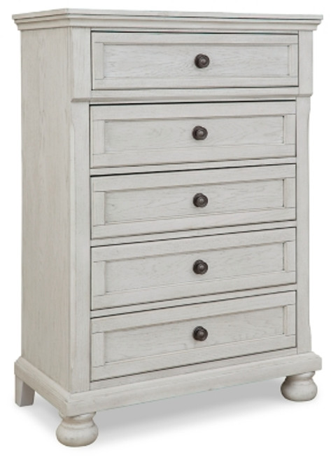 Ashley Robbinsdale Antique White 5 Drawer Chest