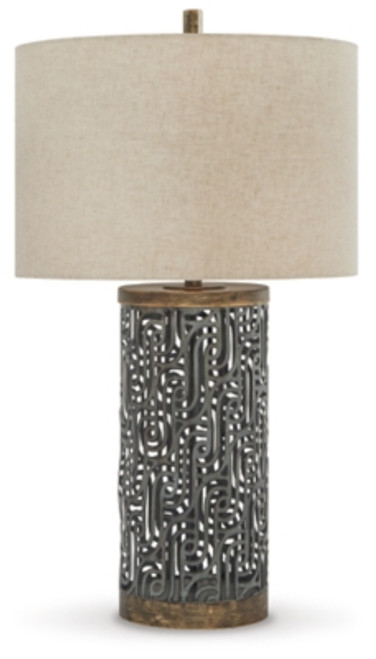 Ashley Dayo Gray Gold Finish Table Lamp