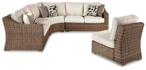 Ashley Beachcroft Beige 4-Piece Outdoor Seating Set