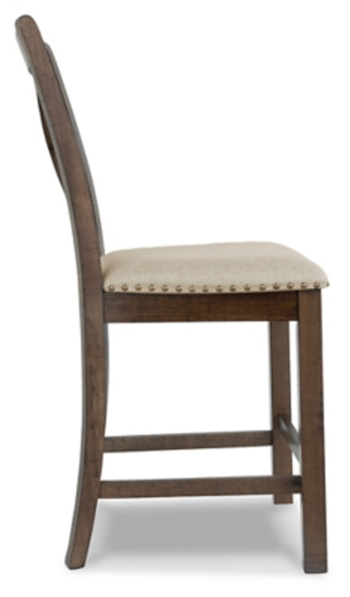 Ashley Moriville Beige Counter Height Bar Stool (Set of 2)