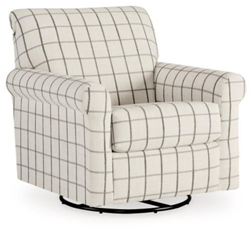 Benchcraft Davinca Charcoal Swivel Glider Accent Chair