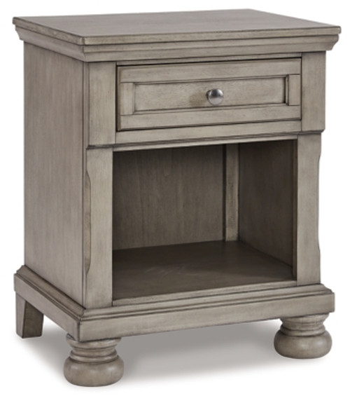 Ashley Lettner Light Gray 2 Drawer Nightstand