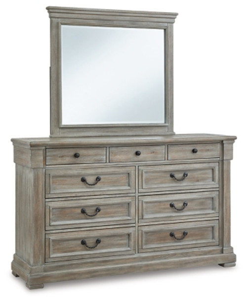 Ashley Moreshire Bisque Dresser and Mirror