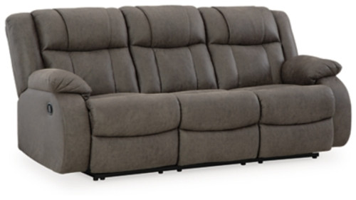 Ashley First Base Gunmetal Reclining Sofa