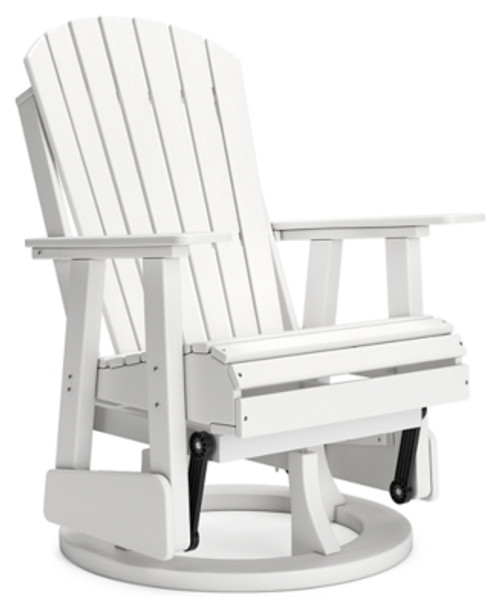 Ashley Hyland wave White Outdoor Swivel Glider Chair