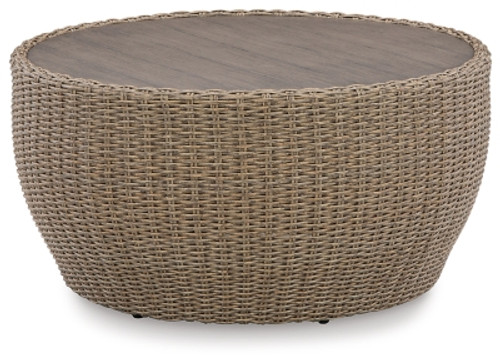 Ashley Danson Beige Outdoor Coffee Table