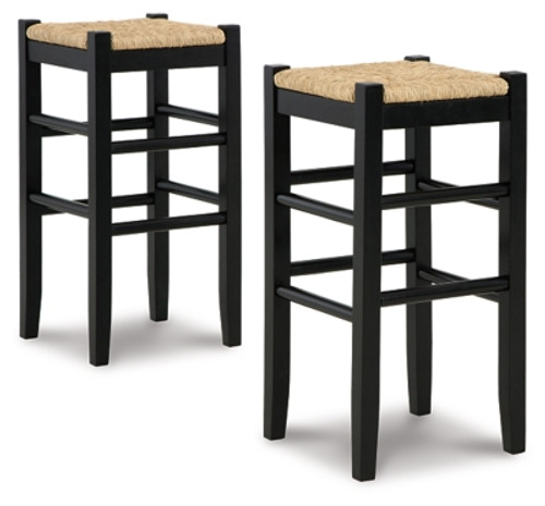 Ashley Mirimyn Black Bar Height Bar Stool (Set of 2)