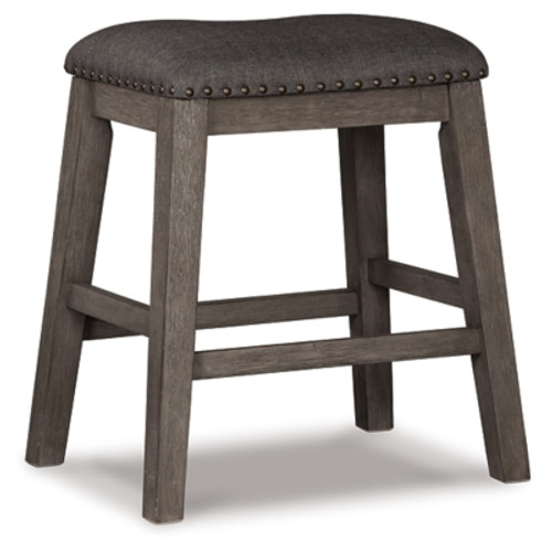 Ashley Caitbrook Gray Counter Height Upholstered Bar Stool (Set of 2)