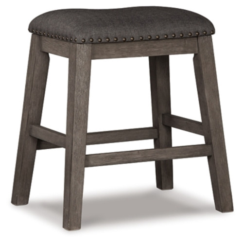 Ashley Caitbrook Gray Counter Height Upholstered Barstools (Set of 2)