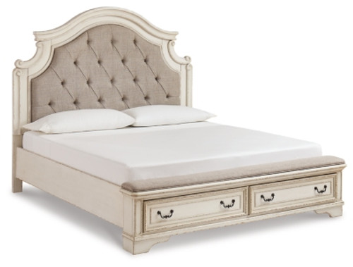 Ashley Realyn Two-tone King Upholstered Bed