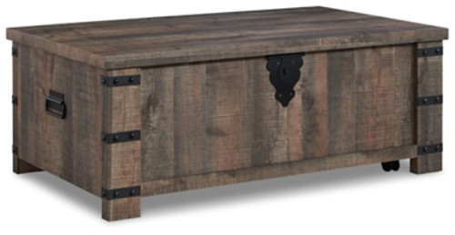 Ashley Hollum Rustic Brown Lift-Top Coffee Table