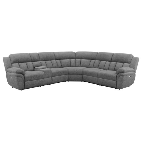 Coaster Bahrain 6piece Upholstered Power Sectional Charcoal