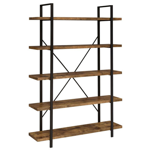 Coaster Cole BOOKCASE Brown Farmhouse and Rustic