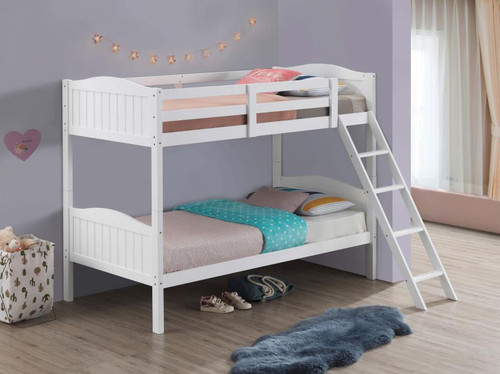 Coaster Arlo TWIN / TWIN BUNK BED White