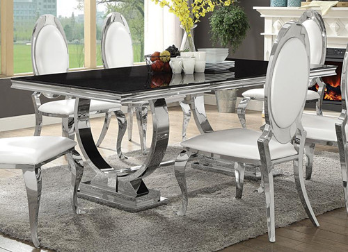 Coaster Antoine DINING TABLE Silver