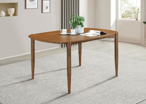 Coaster Dortch Oval 63inch Solid Wood Dining Table Walnut