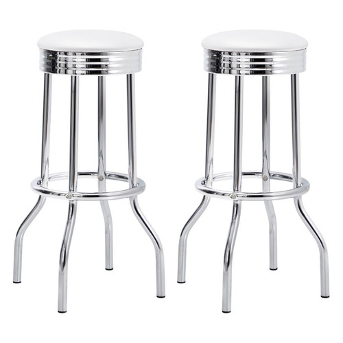 Coaster Theodore SWIVEL BAR STOOL White