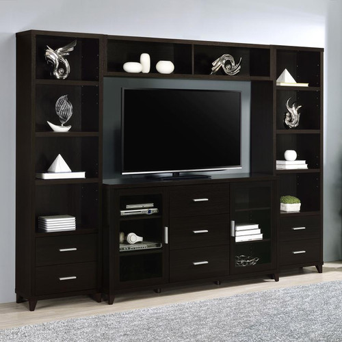 Coaster Lewes 4piece Entertainment Center Cappuccino