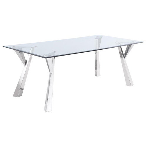 Coaster Alaia DINING TABLE Silver