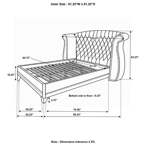 Coaster Barzini QUEEN BED Black