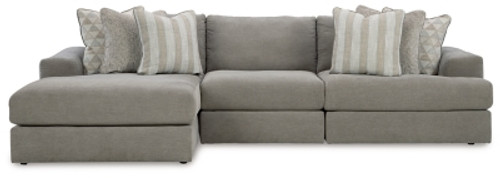 Ashley Avaliyah Ash 3-Piece Sectional with Ottoman 58103/16/46/65/08