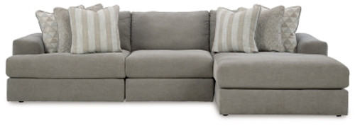 Ashley Avaliyah Ash 3-Piece Sectional with Ottoman 58103/17/46/64/08