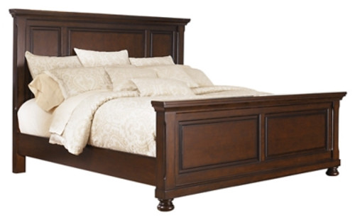 Ashley Porter Rustic Brown Queen Panel Bed with Dresser