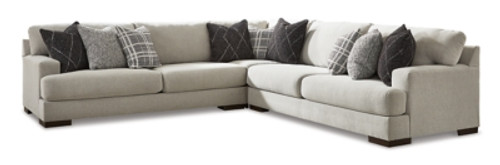 Benchcraft Artsie Ash 3-Piece Sectional with Ottoman