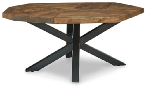 Ashley Haileeton Brown Black Coffee Table with 1 End Table