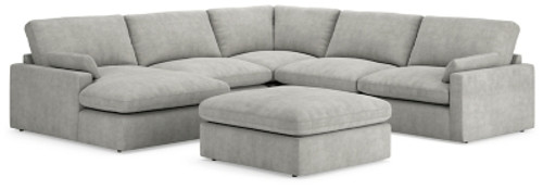 Ashley Sophie Gray 5-Piece Sectional with Ottoman