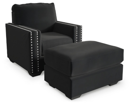 Ashley Gleston Onyx Chair and Ottoman