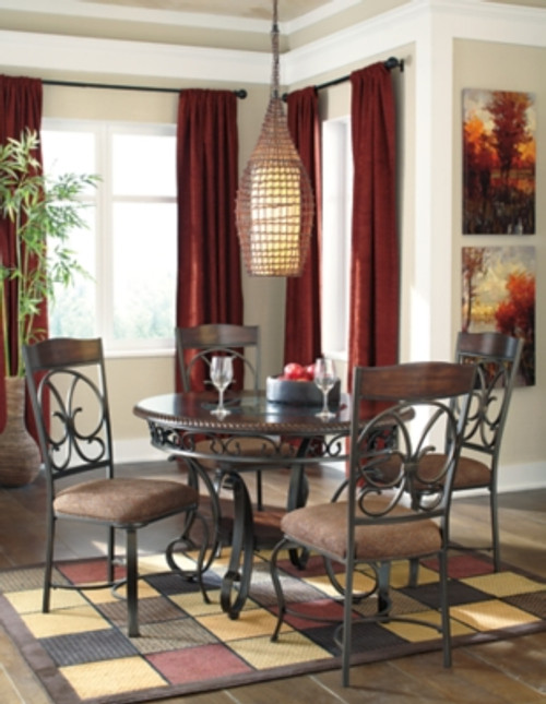 Ashley Glambrey Brown Dining Table and 4 Chairs