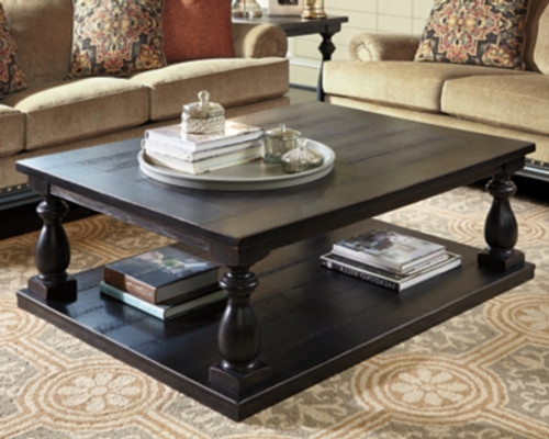 Ashley Mallacar Black Coffee Table with 1 End Table