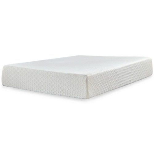 Ashley Chime 12 Inch Memory Foam White Queen Mattress with Better Adjustable Base