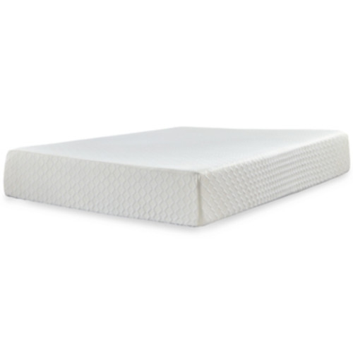 Ashley Chime 12 Inch Memory Foam White Queen Mattress with Best Adjustable Base