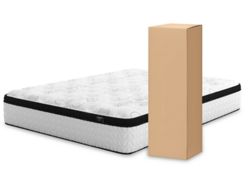 Ashley Chime 12 Inch Hybrid White 12 Inch Hybrid Mattress with Adjustable Base