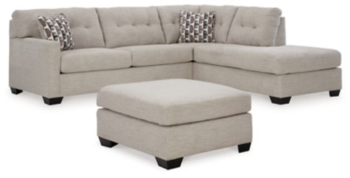 Ashley Mahoney Pebble 2-Piece Sectional with LAF Sofa / RAF Chaise and Ottoman