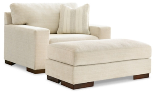 Ashley Maggie Birch Chair and Ottoman