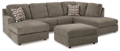 Ashley O'Phannon Putty 2-Piece Sectional with Ottoman