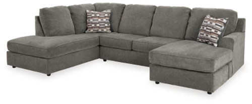 Ashley O'Phannon Putty 2-Piece Sectional with LAF Chaise / RAF Sofa Chaise and Ottoman