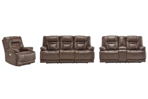 Ashley Wurstrow Umber Sofa, Loveseat and Recliner