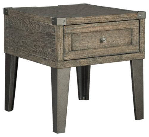Ashley Chazney Rustic Brown 2 End Tables