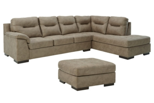 Ashley Maderla Pebble 2-Piece Sectional with LAF Sofa / RAF Chaise and Ottoman